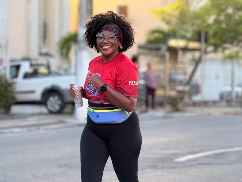 Corredora na corrida guepardo