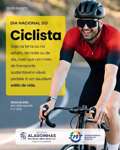 Imagem referente à notícia Dia Nacional do Ciclista: SMT Alagoinhas Reforça Segurança e Sustentabilidade no Trânsito