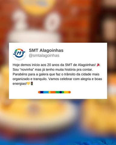 Imagem referente à notícia SMT Alagoinhas Celebra 20 Anos de Atuação