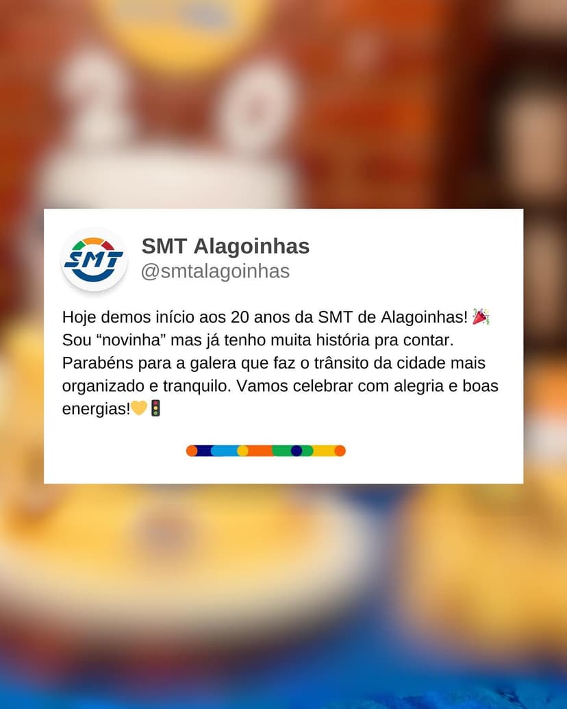 Imagem referente à notícia SMT Alagoinhas Celebra 20 Anos de Atuação