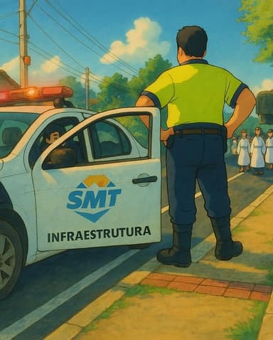 Imagem referente à notícia SMT Garante Segurança na 2ª Caminhada da Misericórdia