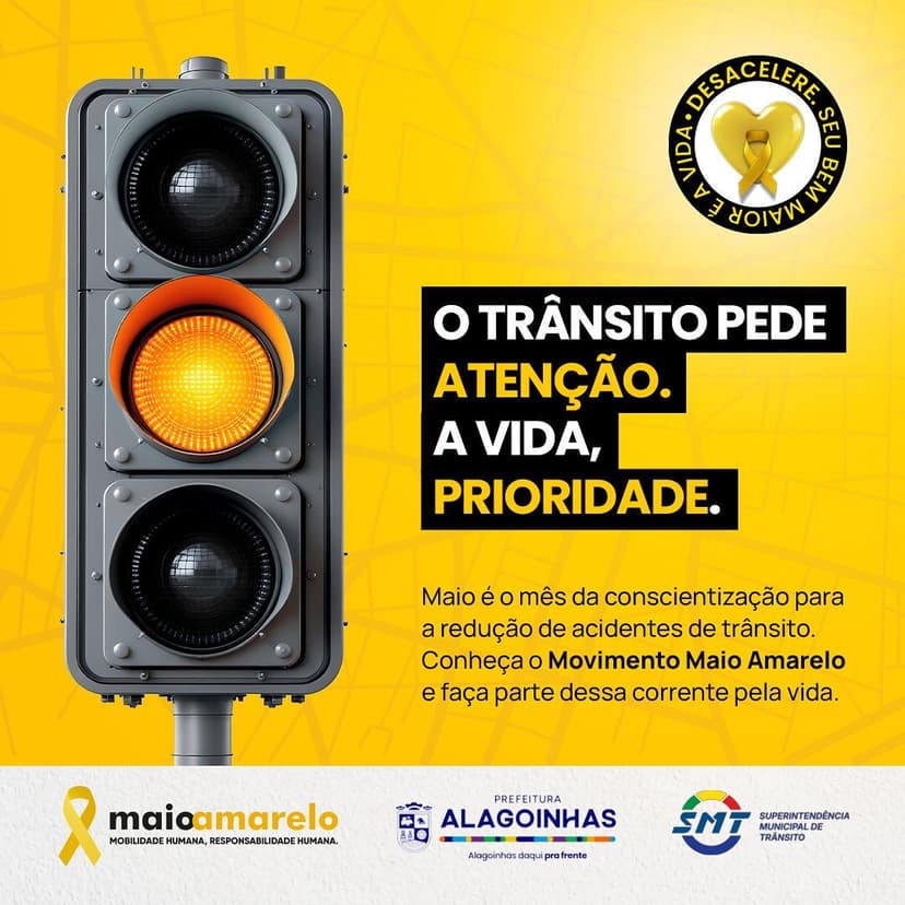 Imagem referente à notícia Maio Amarelo: SMT e Prefeitura de Alagoinhas Pela Segurança no Trânsito