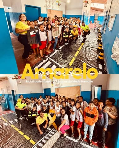 Imagem referente à notícia Formando Cidadãos Responsáveis: SMT Realiza Ação do Maio Amarelo na Escola Jardim Petrolar