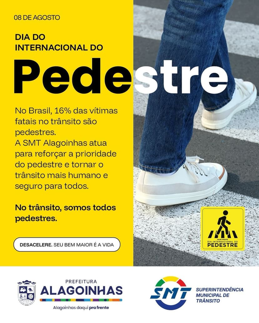 Imagem referente à notícia SMT Alagoinhas: Proteção ao Pedestre é Compromisso com a Vida