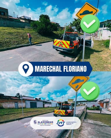 Imagem referente à notícia SMT Alagoinhas Implanta Novos Redutores de Velocidade para Garantir Segurança Viária