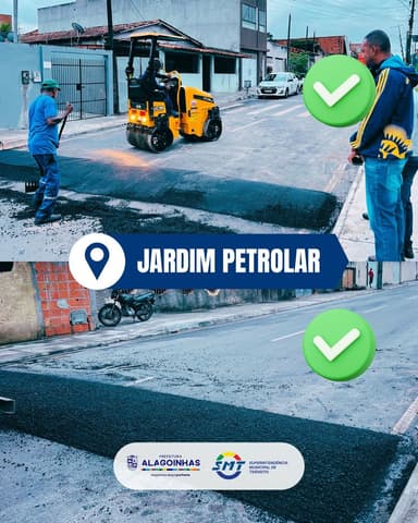 Imagem referente à notícia SMT Alagoinhas Implanta Novos Redutores de Velocidade para Garantir Segurança Viária