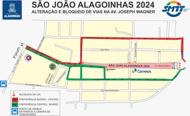 Imagem referente à notícia São João de Alagoinhas 2024: SMTT informa a alteração do tráfego na avenida Joseph Wagner